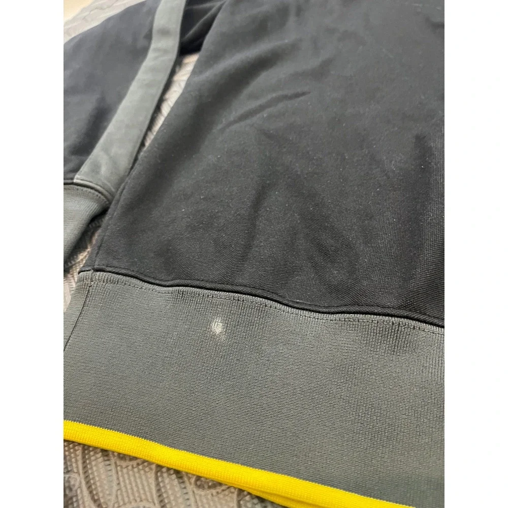 Nike Flight Track Jacket Mens L‎ Black Gray Yellow Full Zip Swoosh Sportswear